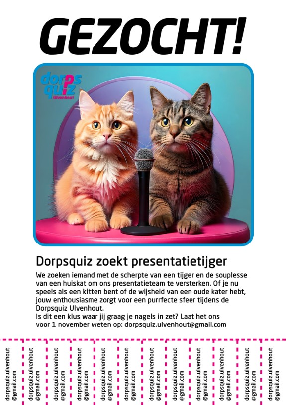 Dorpsquiz zoekt presentatietijger