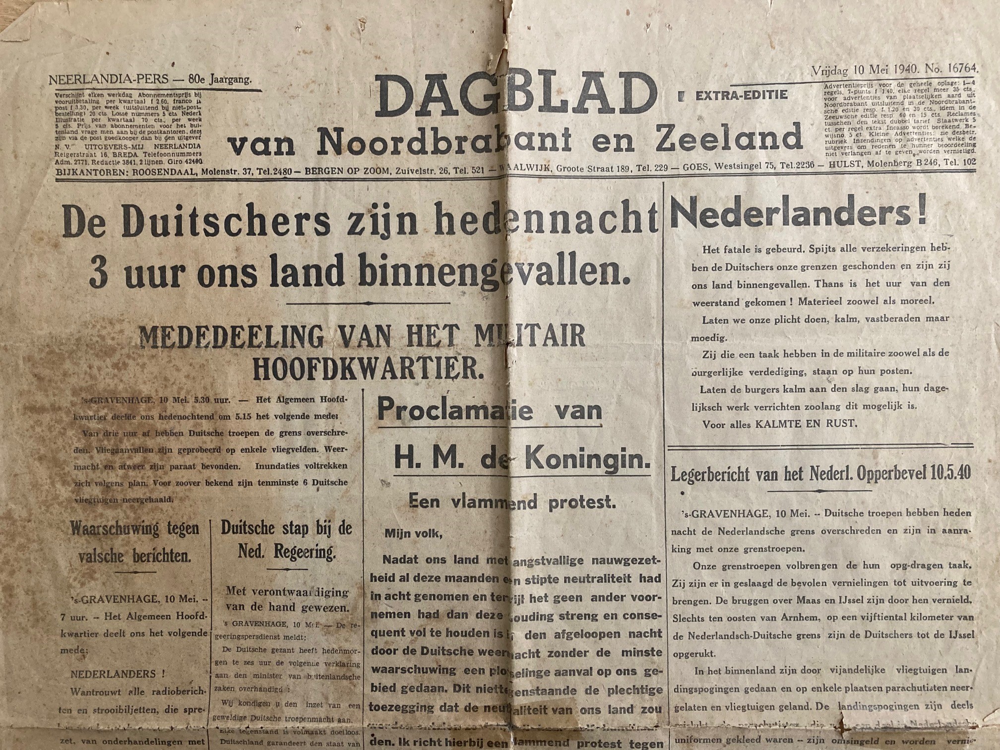 Krant 10 mei 1940