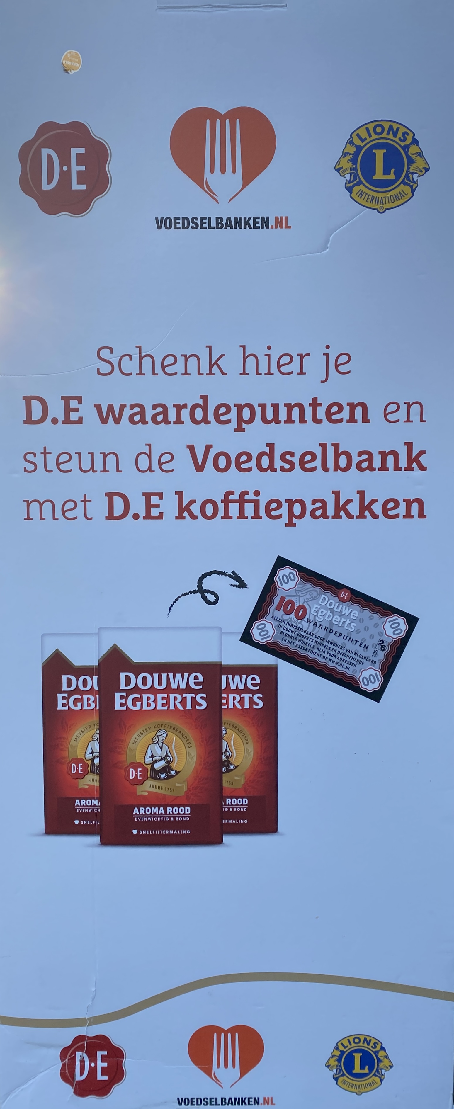 DE-punten inzamelactie voor Voedselbank