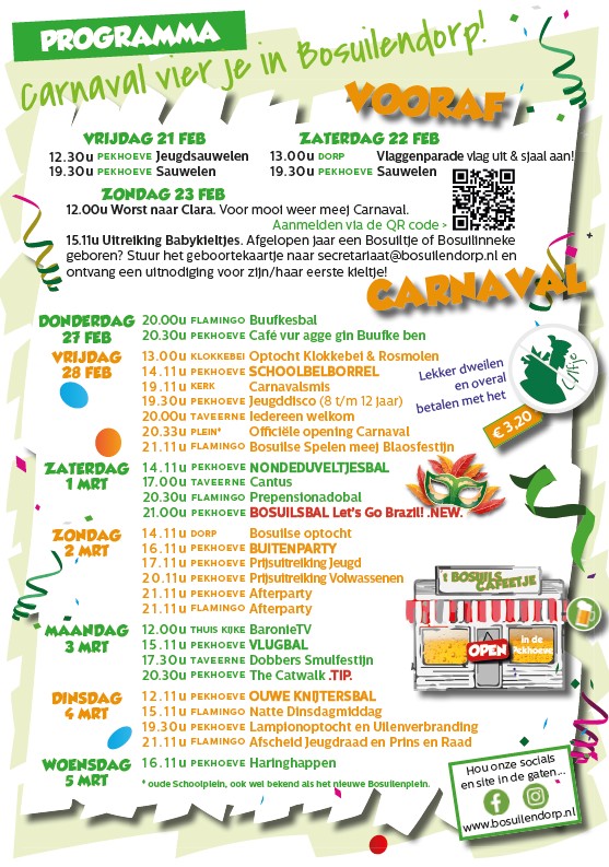 Programma Carnaval 2025